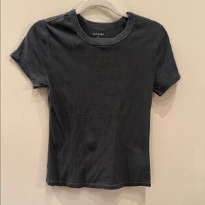 Old Navy Women's Charcoal Short Sleeve Tee